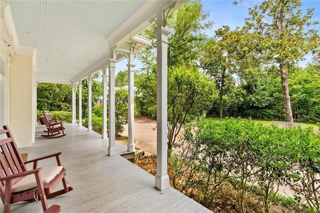 view of patio with covered porch