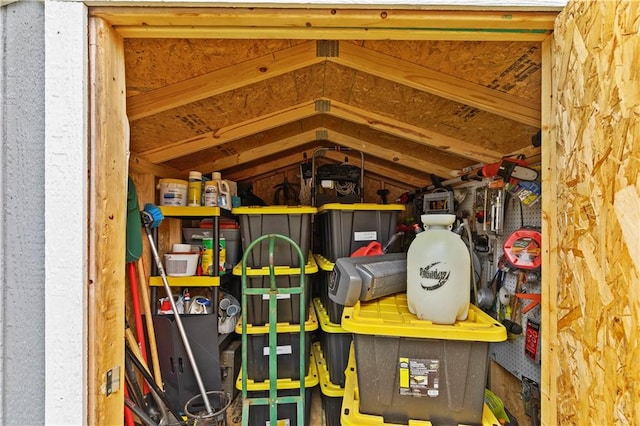 view of storage area