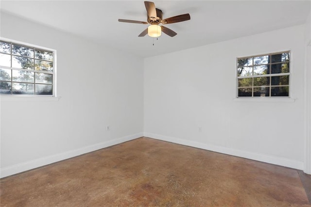 empty room with ceiling fan