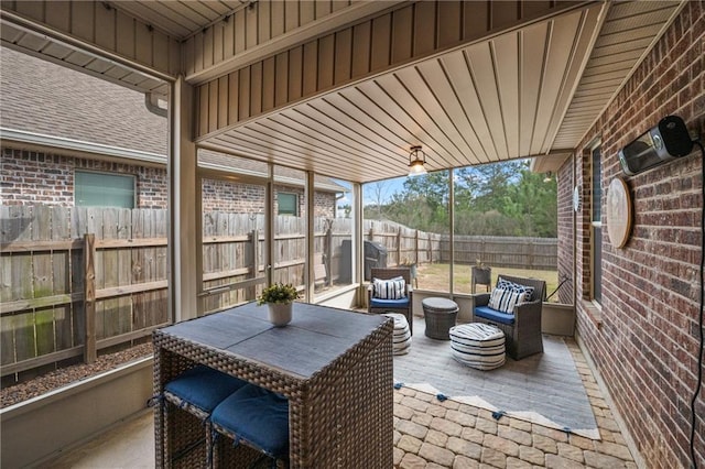 view of patio / terrace with a fenced backyard