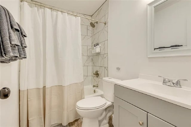 2711 Briley St, Mobile, AL 36606 - full bathroom featuring vanity and shower / bath combination with curtain