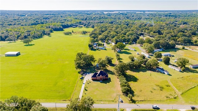 bird's eye view with a rural view