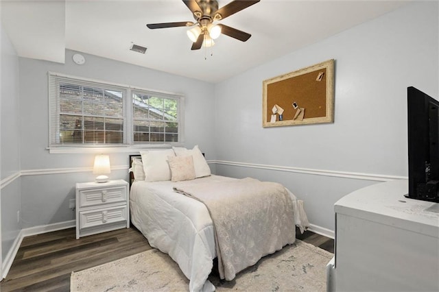 317 Syracuse St, Mobile, AL 36608 - bedroom with wood finished floors, baseboards, and a ceiling fan