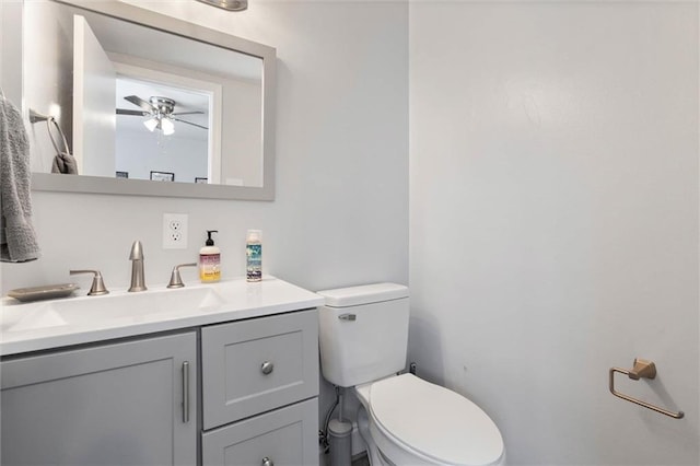 317 Syracuse St, Mobile, AL 36608 - half bath with toilet, vanity, and ceiling fan
