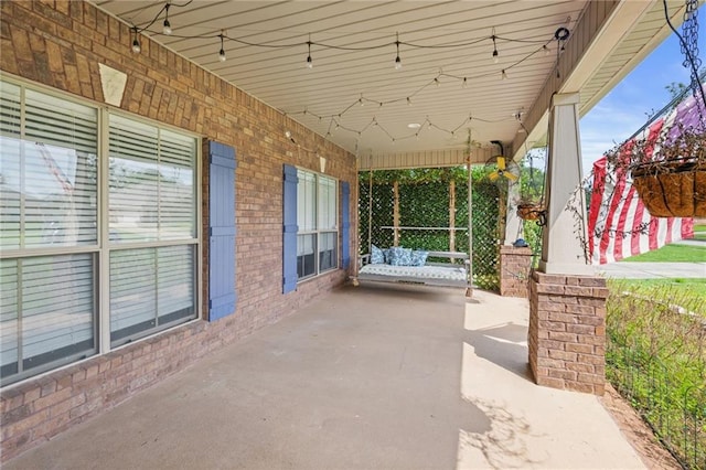 view of patio featuring covered porch