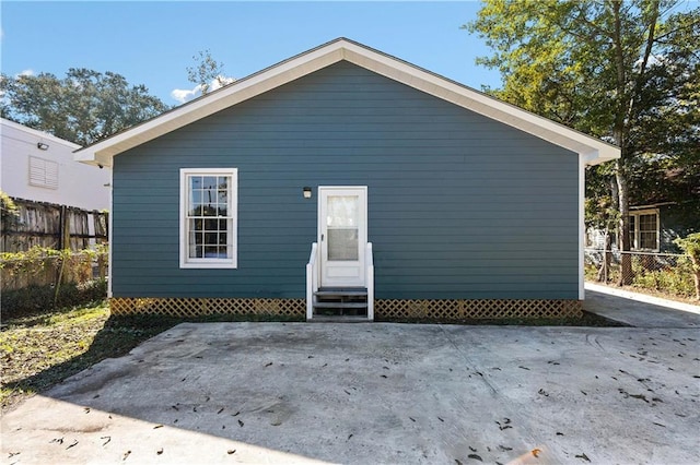 back of house featuring a patio area