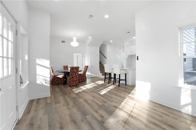 interior space with wood-type flooring