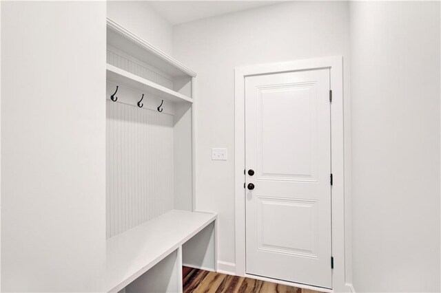 8760 Floyd Crabtree Way, Semmes, AL 36575 - mudroom featuring baseboards and wood finished floors