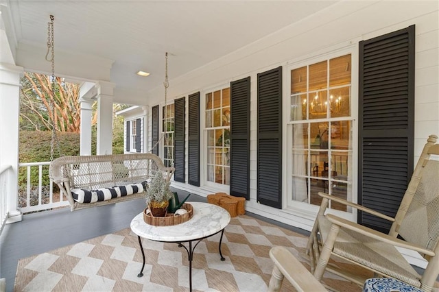 view of patio / terrace featuring covered porch