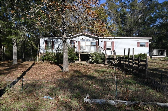 exterior space featuring a deck