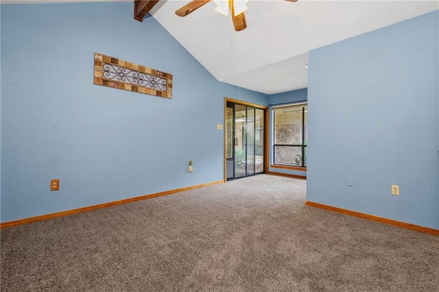 562 Vaughn Dr N, Satsuma, AL 36572 - unfurnished room featuring carpet, ceiling fan, and baseboards