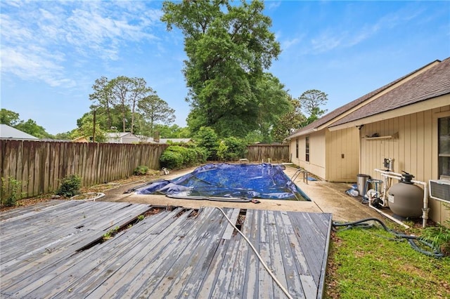 562 Vaughn Dr N, Satsuma, AL 36572 - view of pool with a deck and a fenced backyard