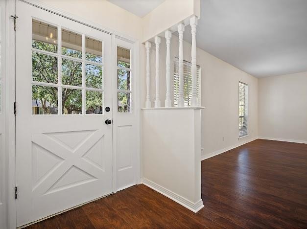 entryway featuring dark hardwood / wood-style flooring