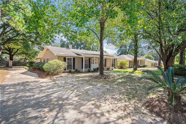 view of ranch-style home