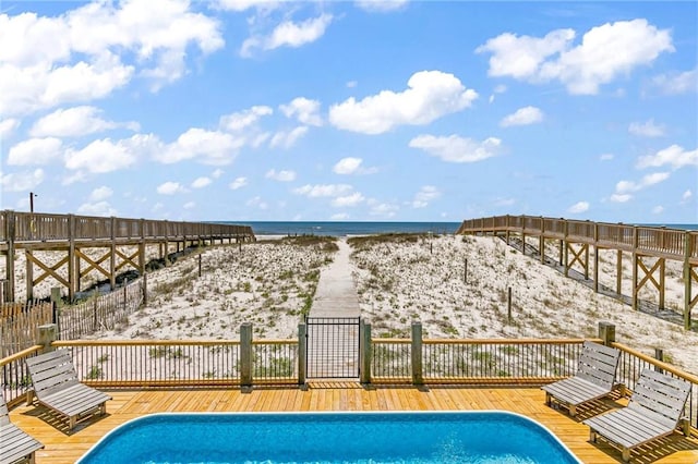 1385 Beach Blvd W, Gulf Shores, AL 36542 - view of pool with a deck with water view