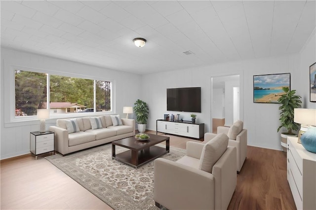 living room featuring wood finished floors