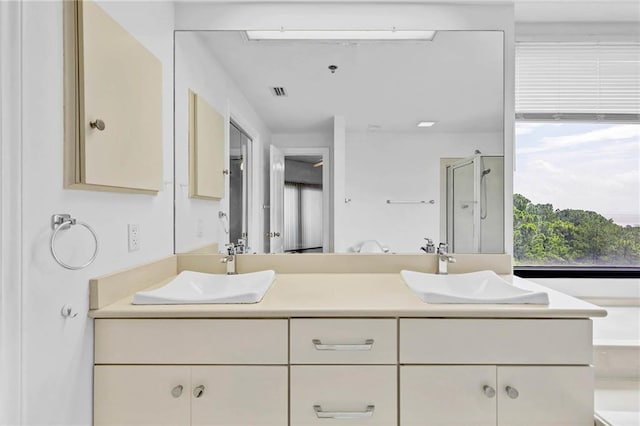 100 Tower Dr Unit 704, Daphne, AL 36526 - full bathroom with double vanity and a shower stall
