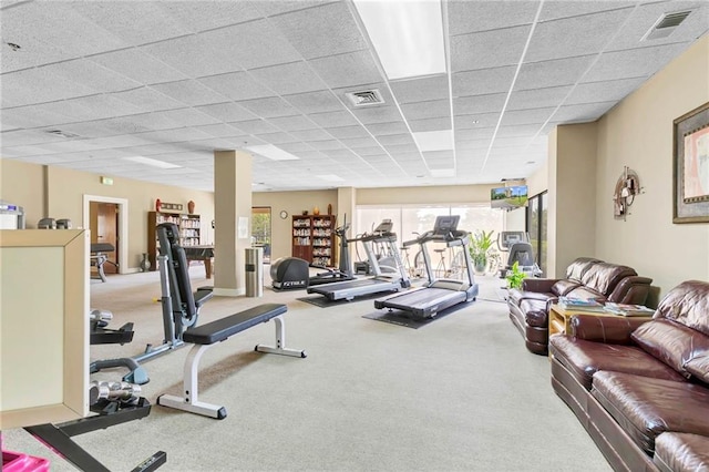 100 Tower Dr Unit 704, Daphne, AL 36526 - gym featuring carpet and a drop ceiling