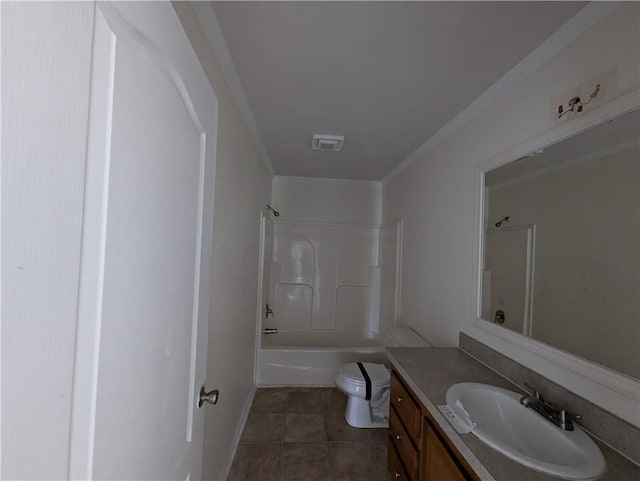 6960 March Pointe Ct, Theodore, AL 36582 - bathroom featuring vanity, bathing tub / shower combination, and tile patterned floors