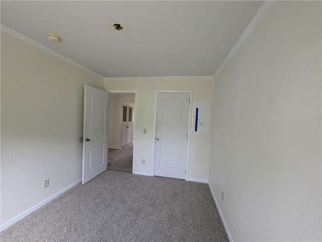 6960 March Pointe Ct, Theodore, AL 36582 - unfurnished bedroom with carpet flooring, ornamental molding, and electric panel