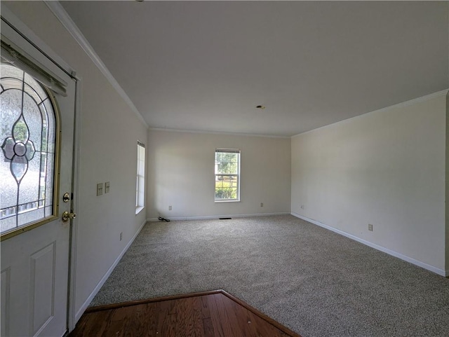 6960 March Pointe Ct, Theodore, AL 36582 - carpeted entryway with baseboards and crown molding