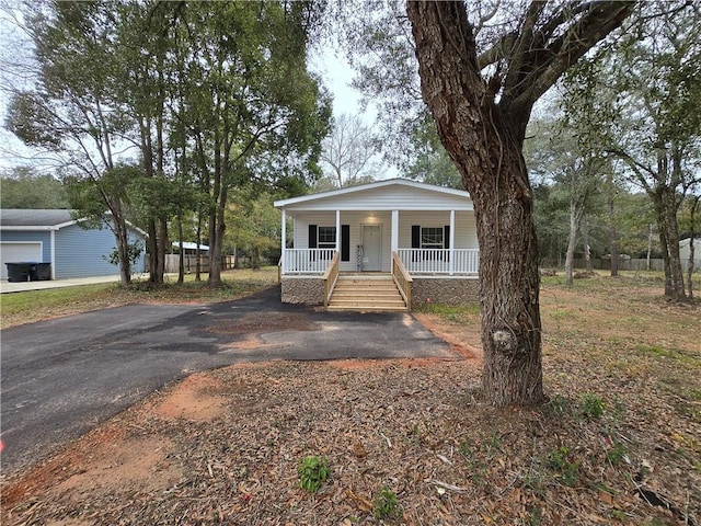 view of front of home with a porch