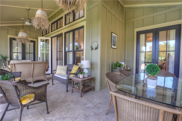 view of patio with french doors