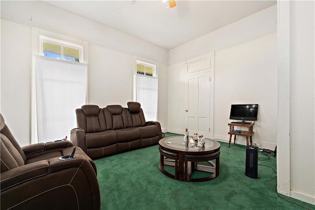 view of carpeted living room