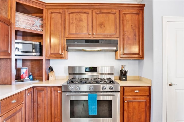 kitchen with stainless steel appliances