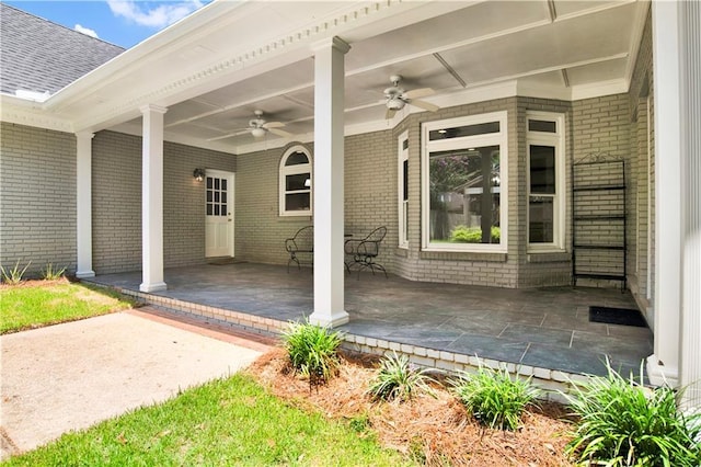 5555 Briarfield Ln, Mobile, AL 36693 - view of patio with a ceiling fan