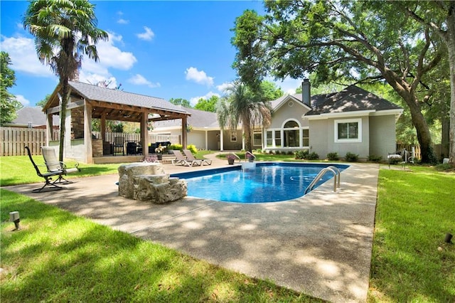 5555 Briarfield Ln, Mobile, AL 36693 - view of swimming pool with a gazebo and a patio