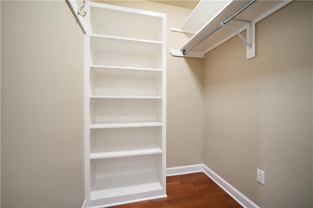 spacious closet featuring wood finished floors