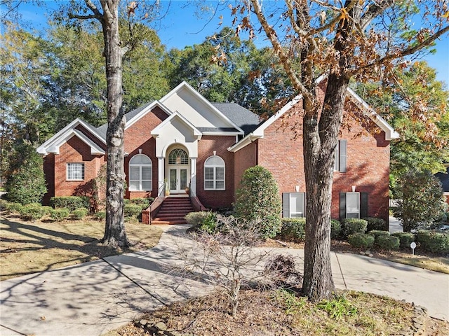 view of front of house with french doors