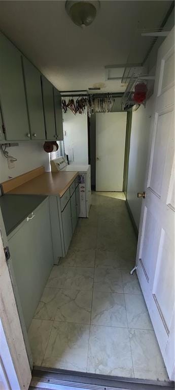 interior space with washer / dryer