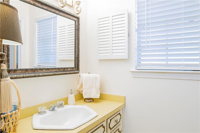 bathroom with vanity