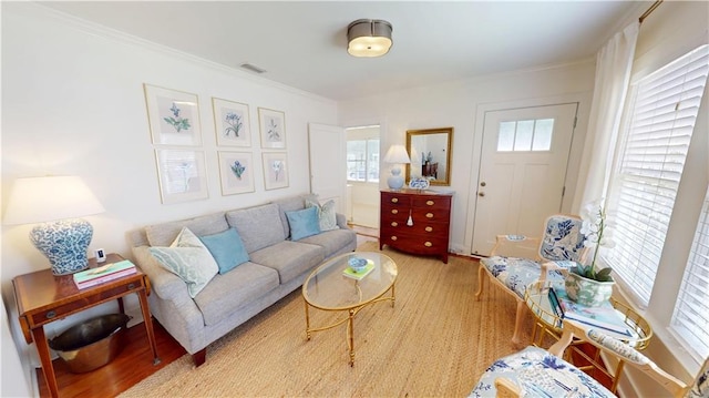21 Crenshaw St, Mobile, AL 36606 - living area with healthy amount of natural light and ornamental molding