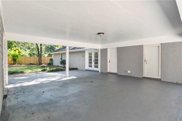 view of patio with french doors