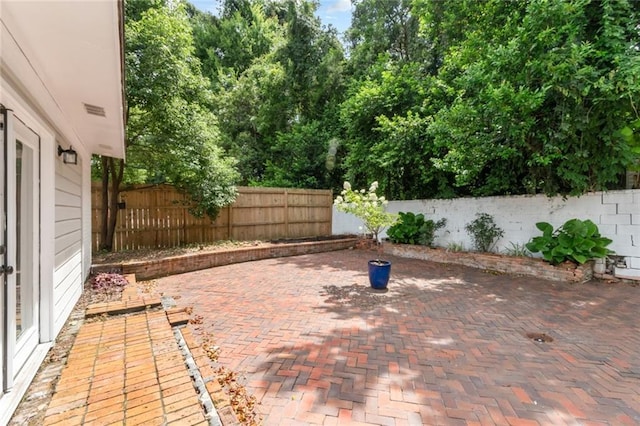 view of patio / terrace with a fenced backyard