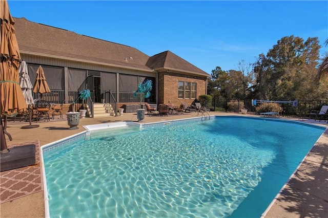 view of pool with a patio area