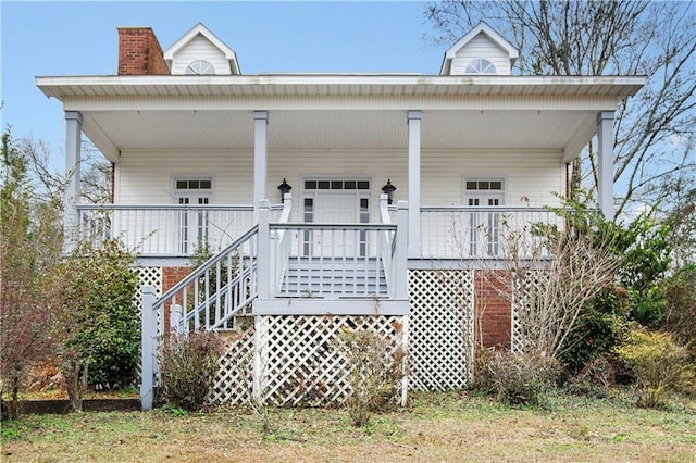 view of front of house with a porch