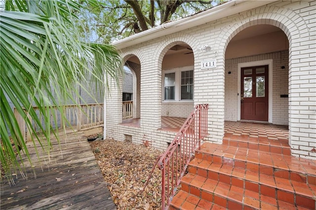 view of doorway to property