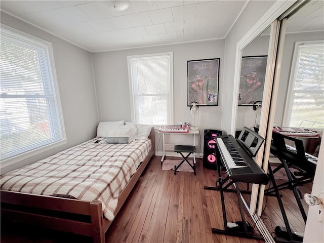 bedroom featuring wood-type flooring