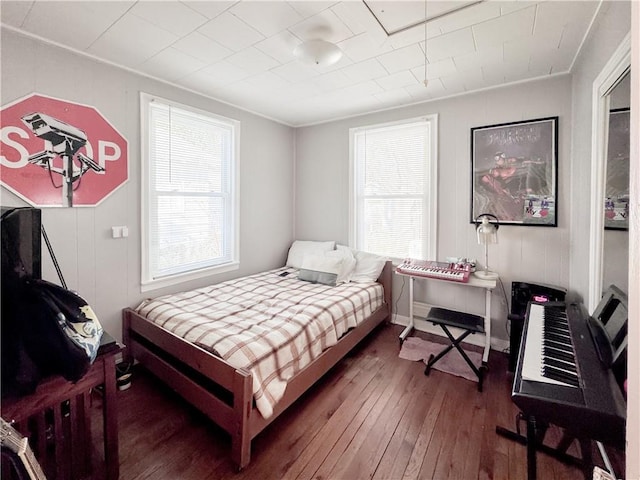 bedroom featuring hardwood / wood-style flooring