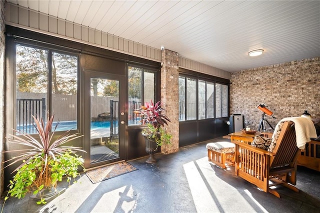 view of sunroom