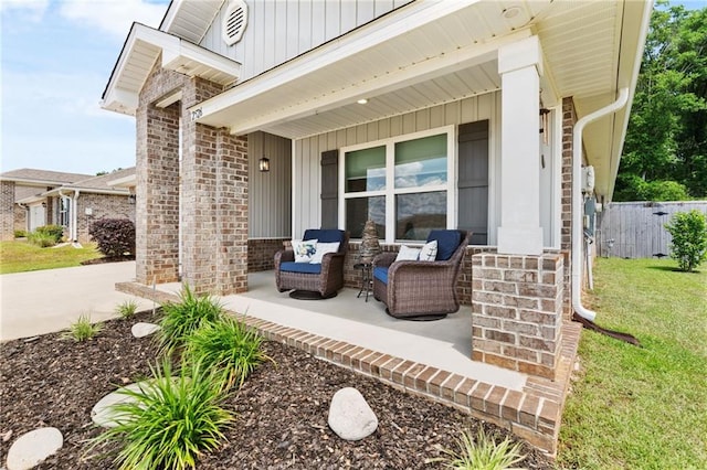2526 Windmere Dr E, Semmes, AL 36575 - view of patio with fence and covered porch