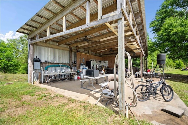8920A Chunchula-Georgetown Rd, Chunchula, AL 36521 - view of patio featuring ceiling fan