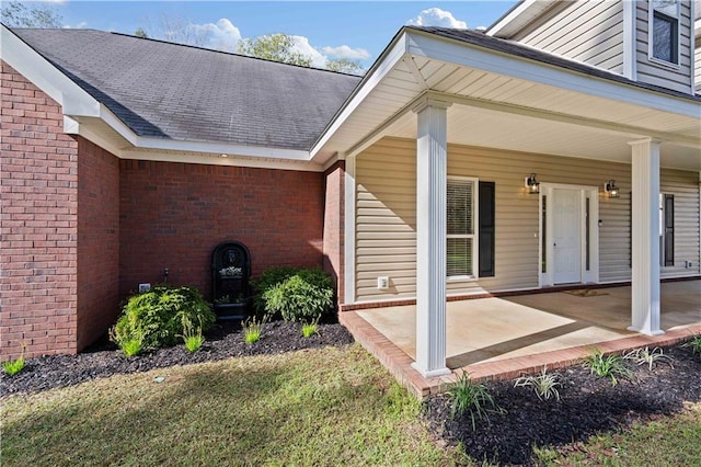 exterior space featuring covered porch