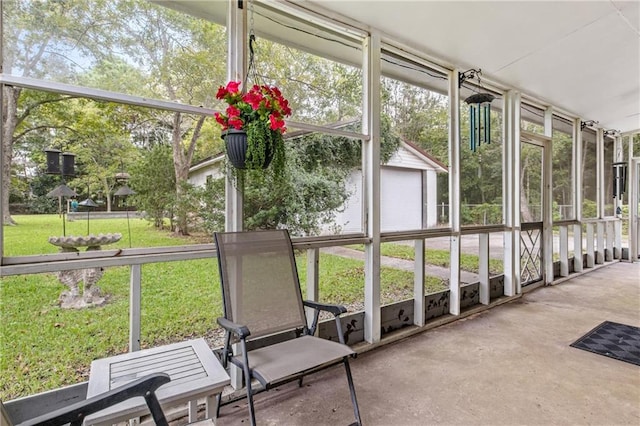 view of sunroom