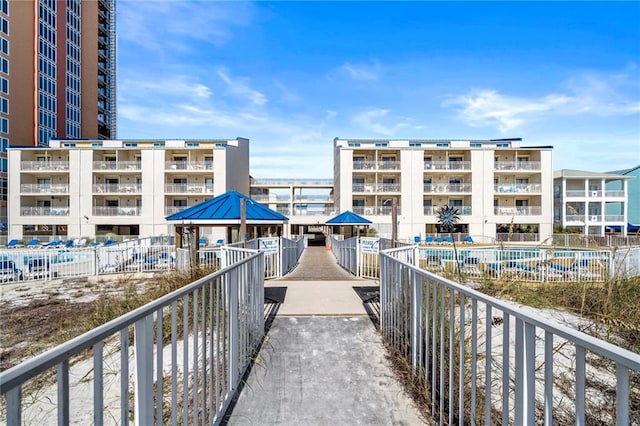 exterior space with a pool