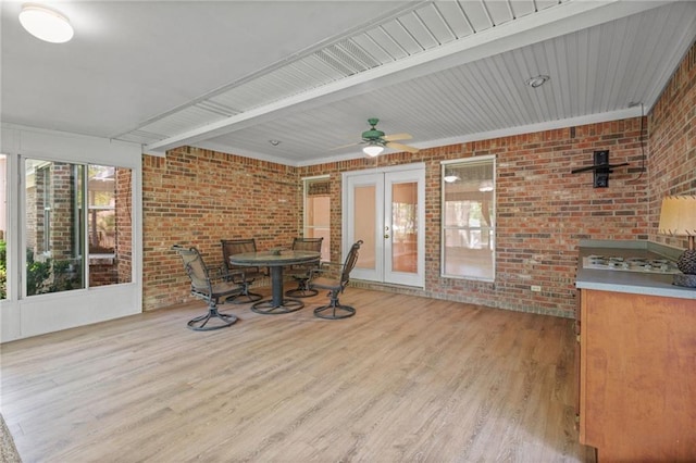 exterior space featuring french doors